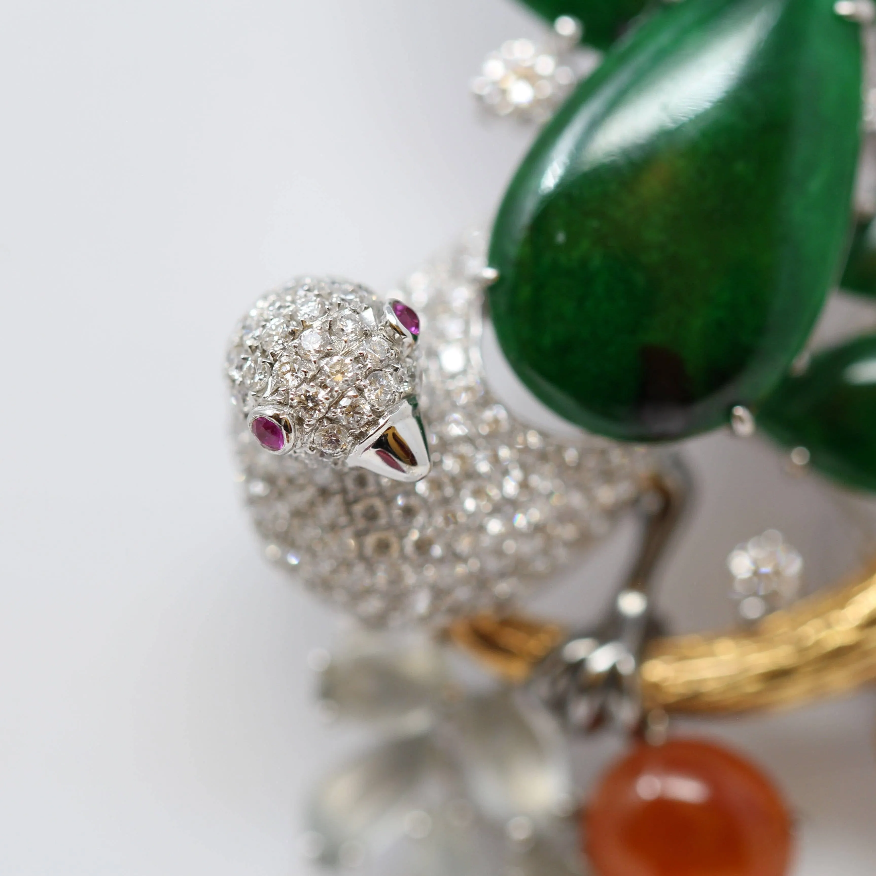 "Bird on A Tree" Baikalla Jewelry Signature Neck-piece Brooch Necklace