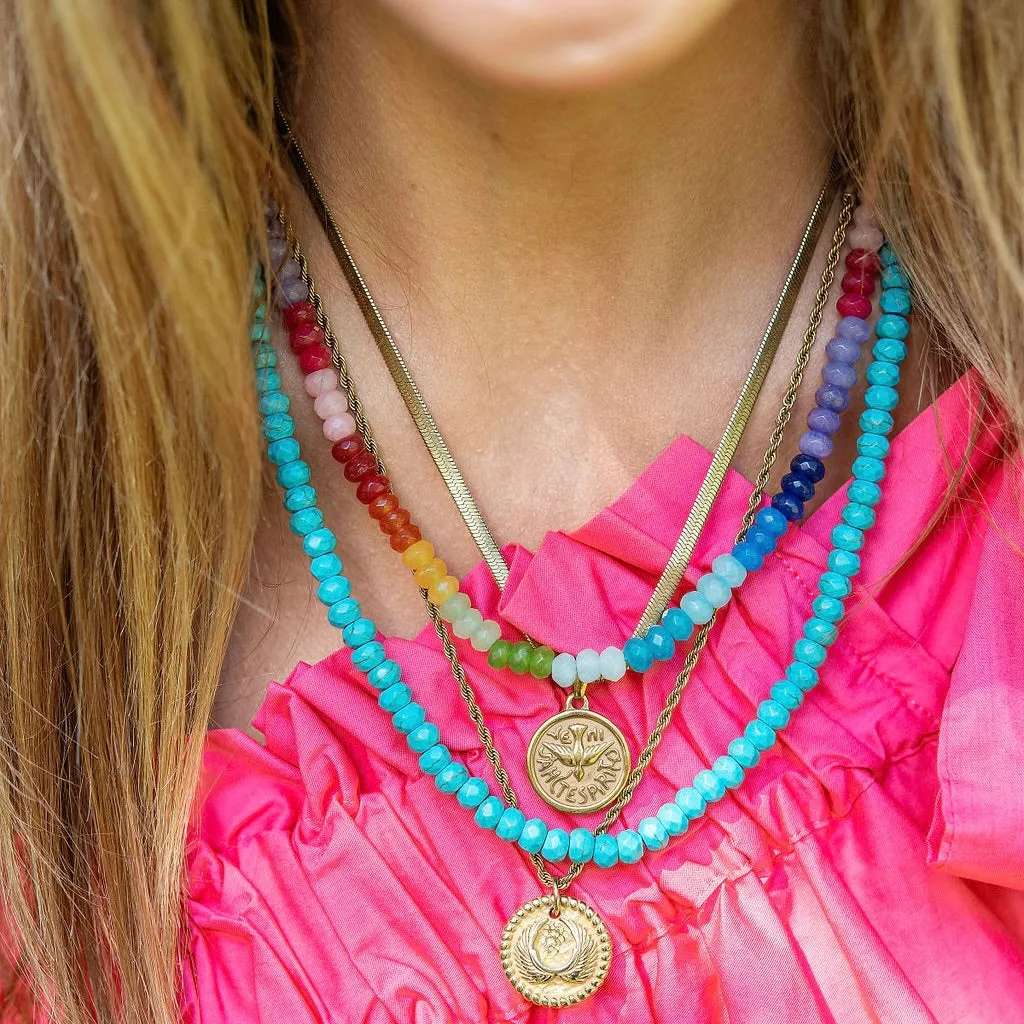 Rainbow Gemstone Necklace