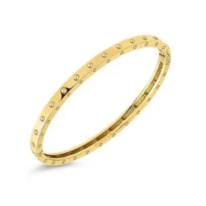 Roberto Coin Pois Moi Oval Bangle in 18K Yellow Gold