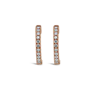 Rose Gold & Diamond Hoop Earrings