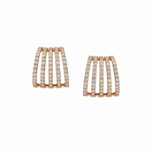 Rose Gold Diamond Huggy Earrings