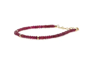 Ruby Birthstone Bracelet