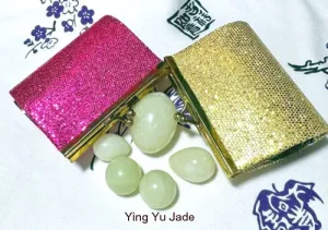 Sale-Womens Wellness Sale - Genuine Natural Chinese Jade "Yoni" Eggs Set and Pair Ben Wa Balls-Undrilled   Pouch