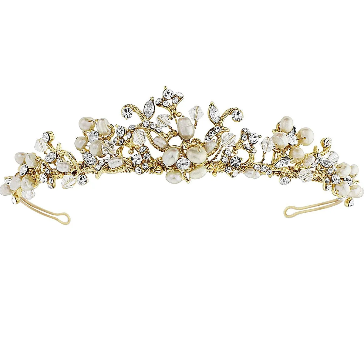 SassB Serena Crystal and Pearl Tiara