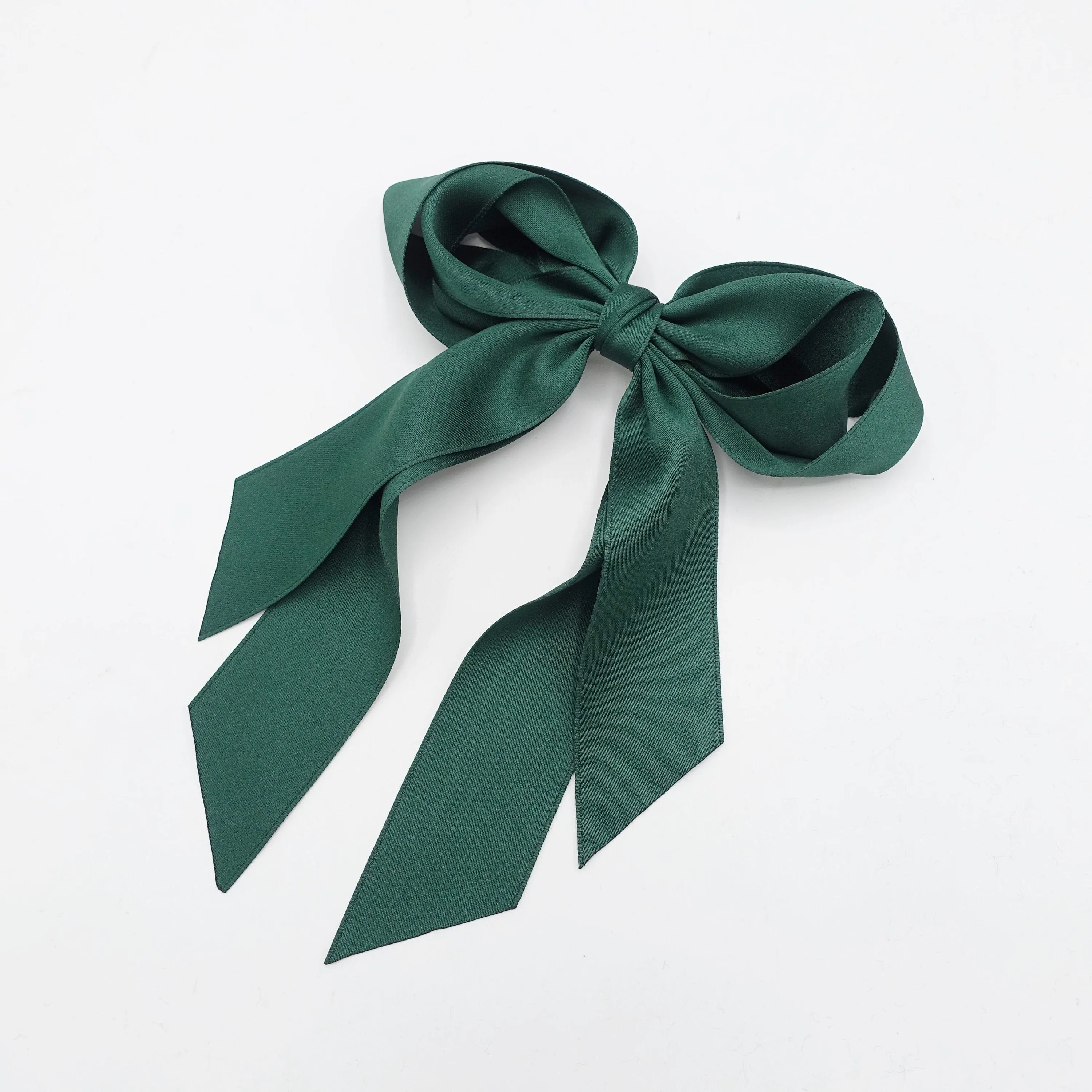 satin layered double tail hair bow