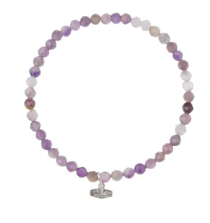 Scout Mini Faceted Stone Stacking Bracelet - Amethyst/Silver