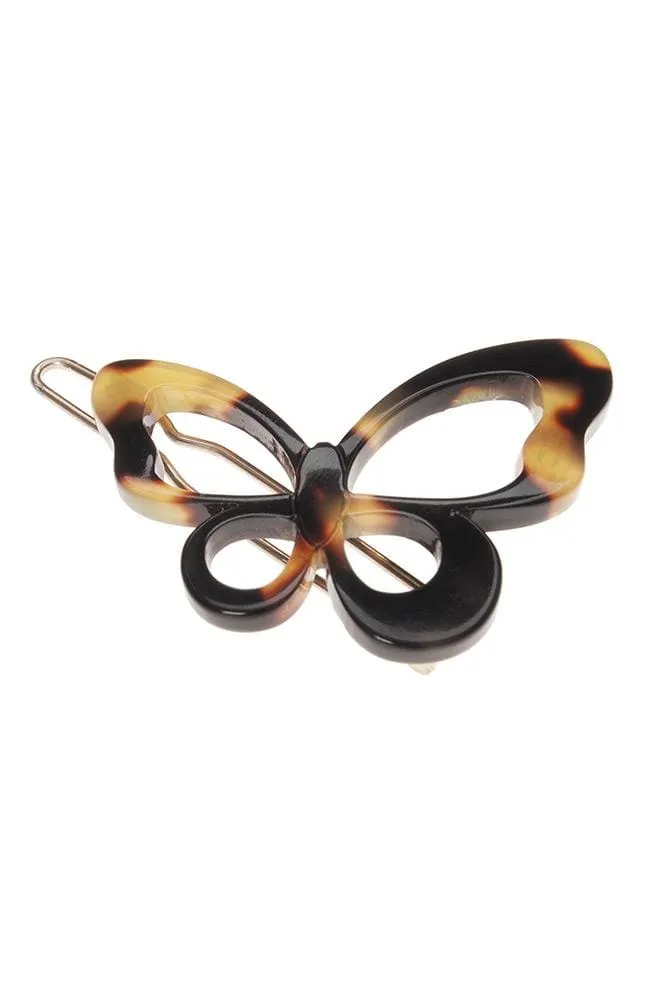 Small Cutout Butterfly Tige Boule Barrette - Classic