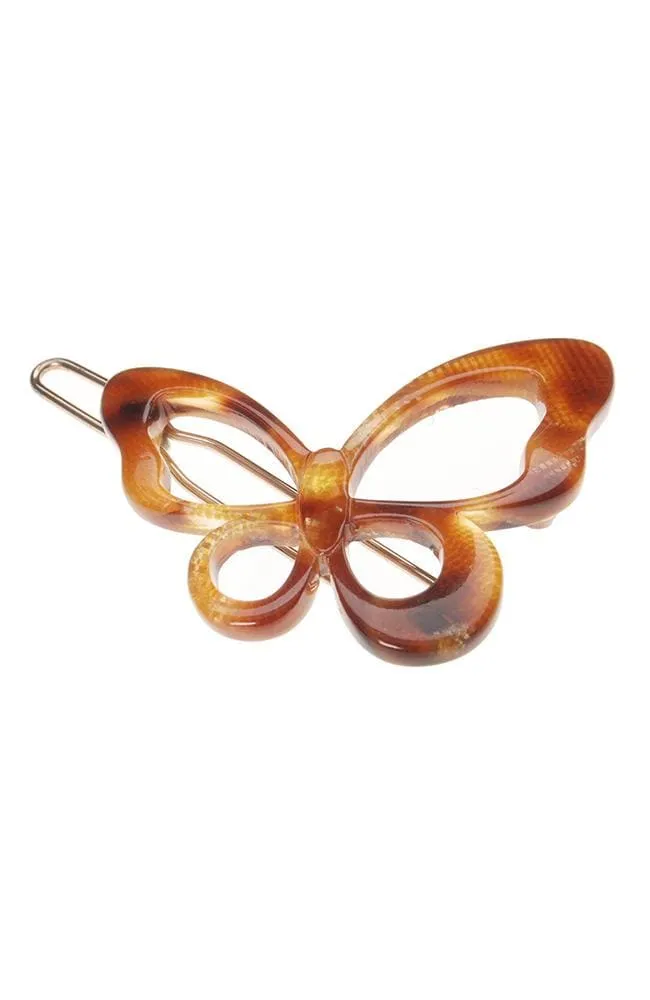 Small Cutout Butterfly Tige Boule Barrette - Classic