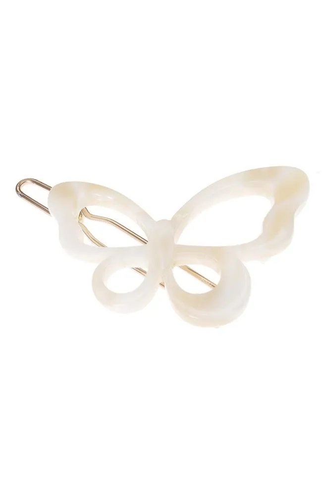 Small Cutout Butterfly Tige Boule Barrette - Classic