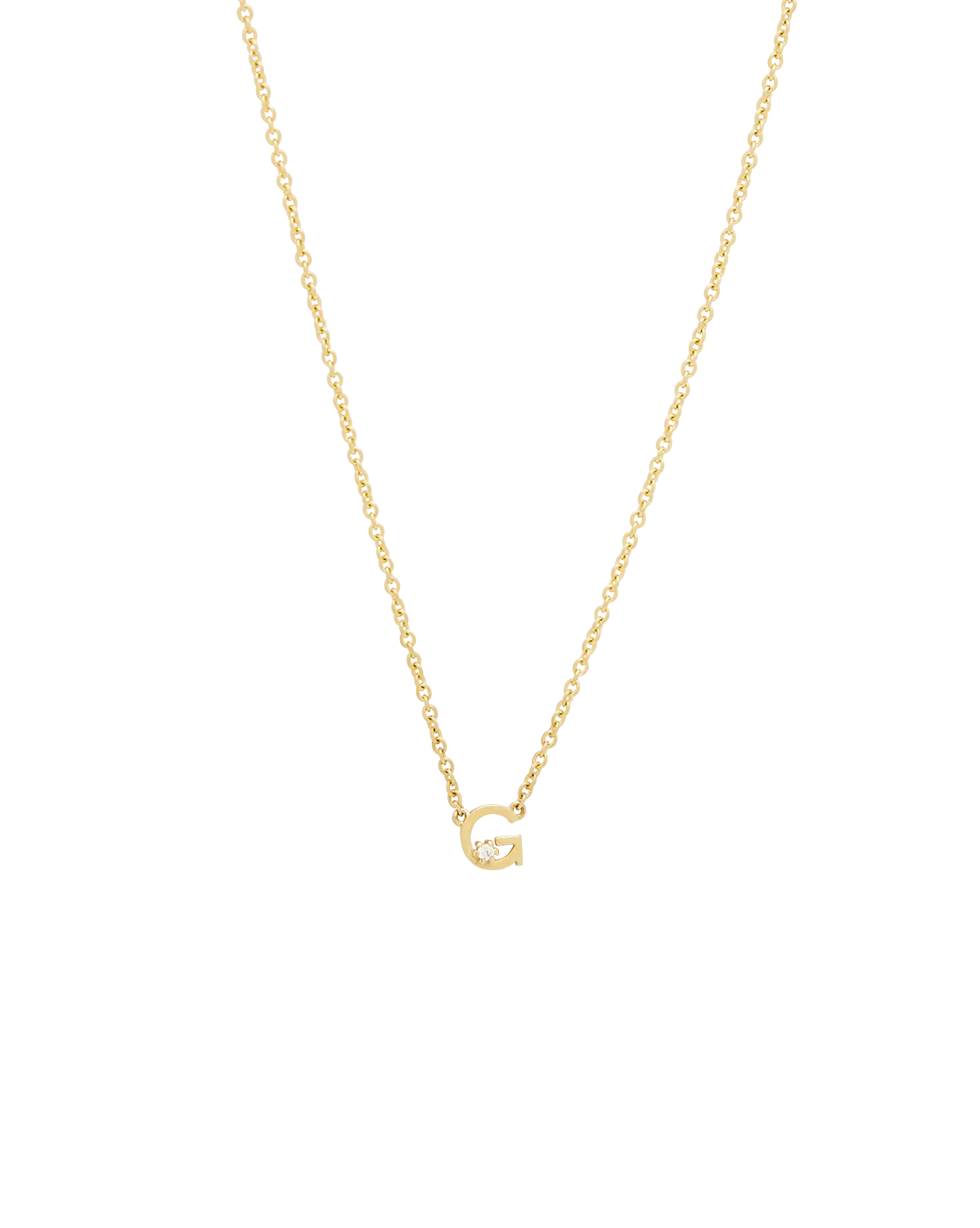 Solid Gold Initial Necklace