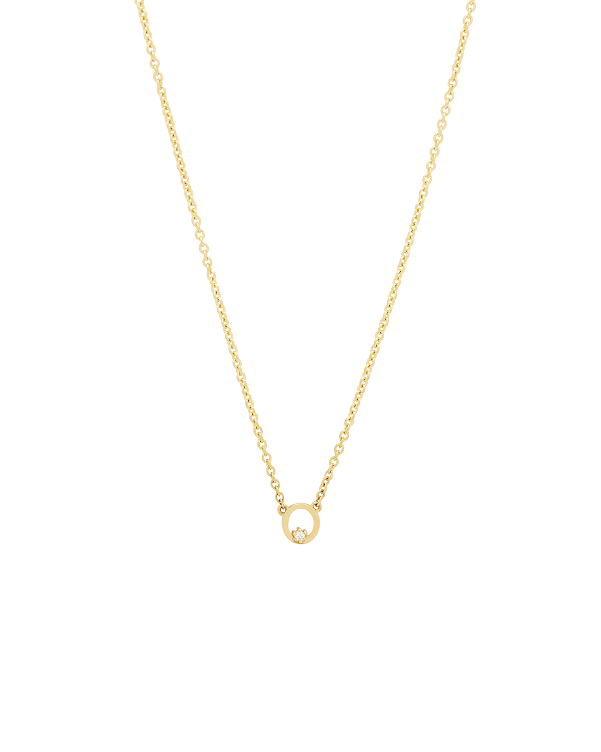 Solid Gold Initial Necklace