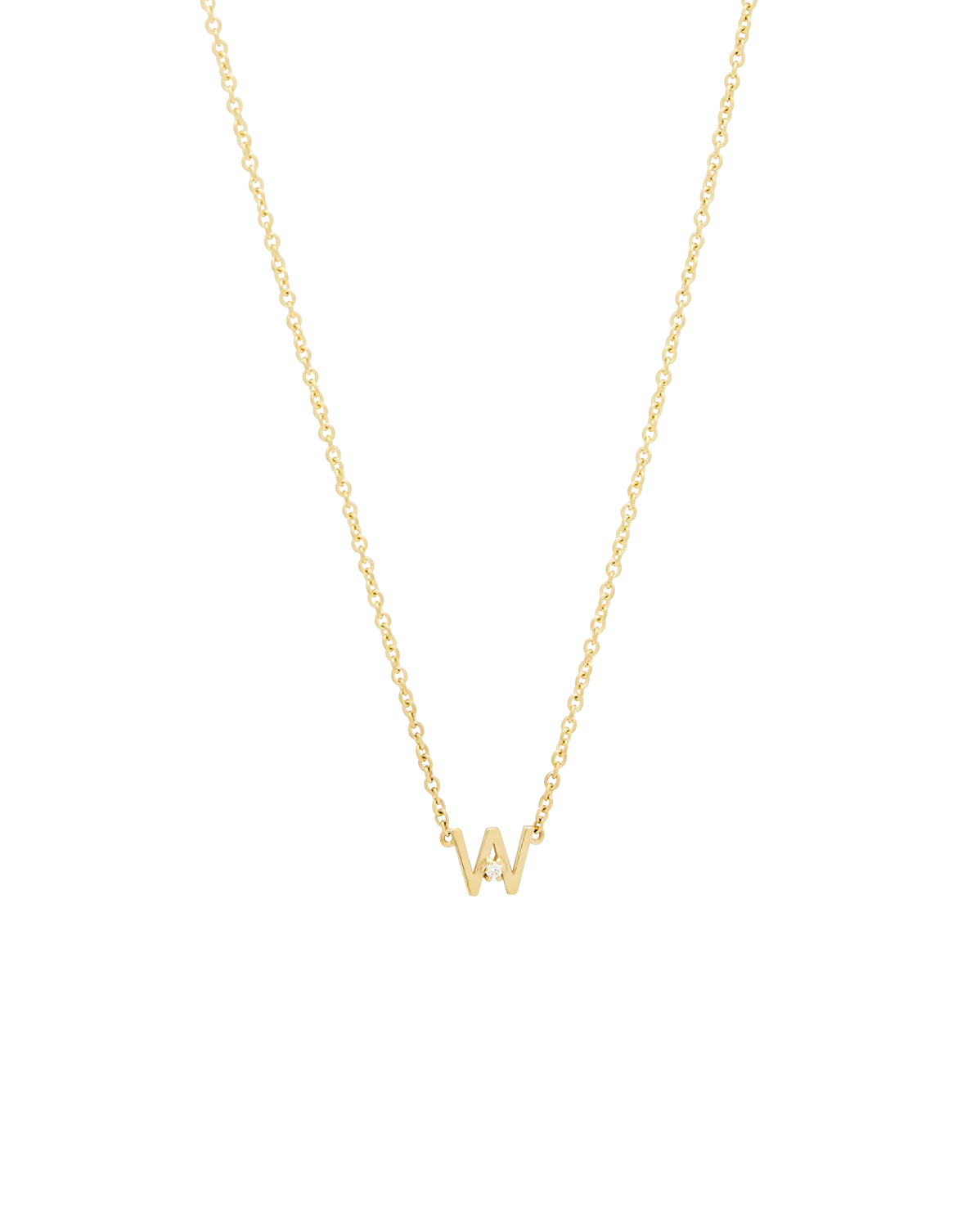 Solid Gold Initial Necklace