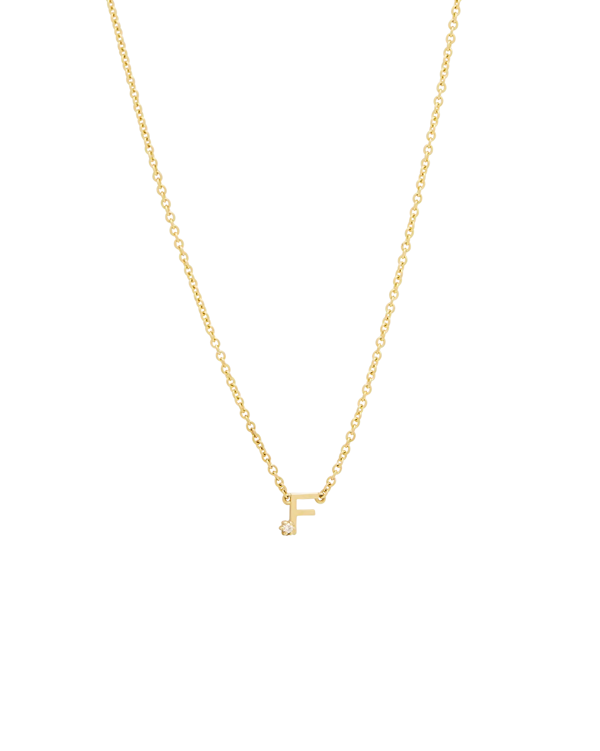 Solid Gold Initial Necklace