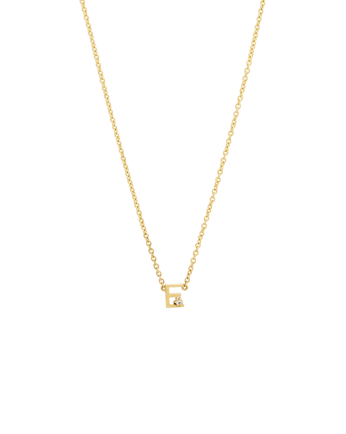 Solid Gold Initial Necklace