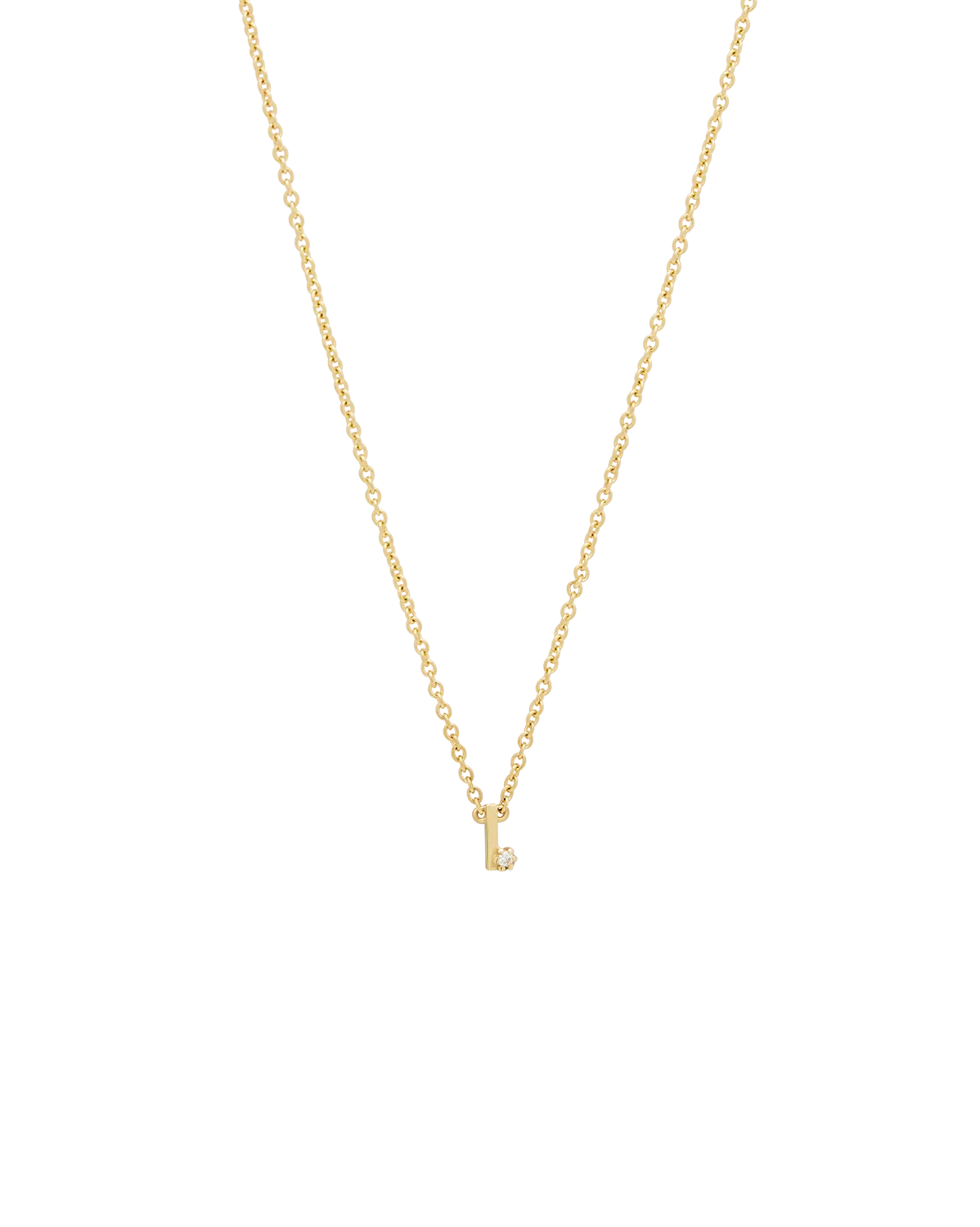 Solid Gold Initial Necklace