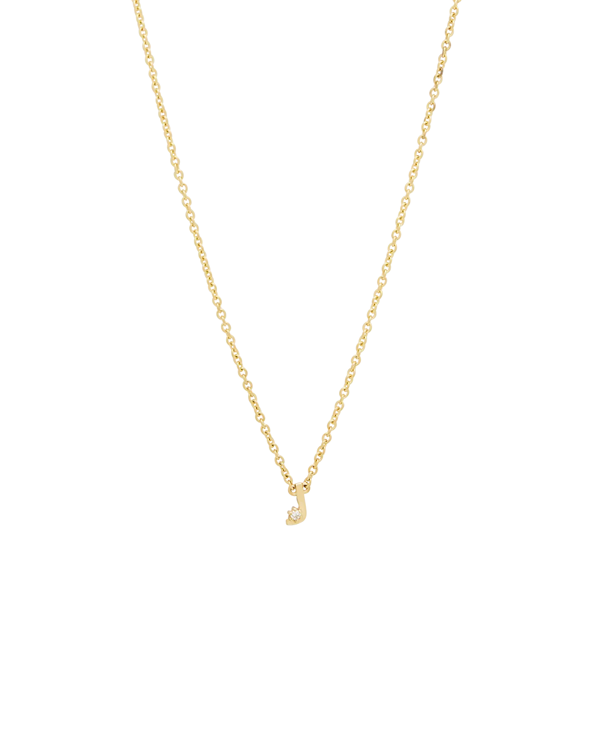 Solid Gold Initial Necklace