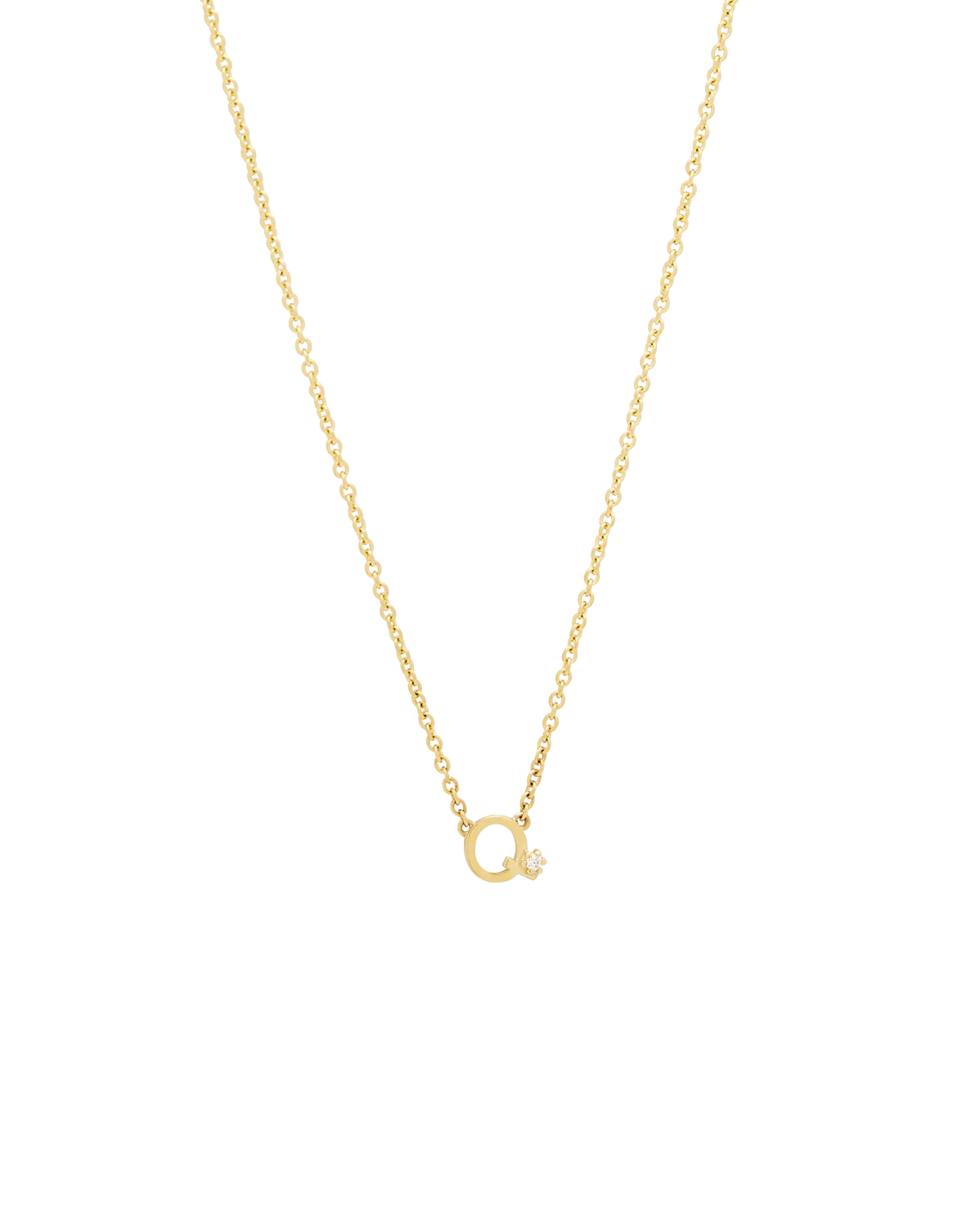 Solid Gold Initial Necklace