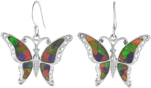 Starborn Canadian Ammolite Butterfly 925 Sterling Silver Earrings Product Name