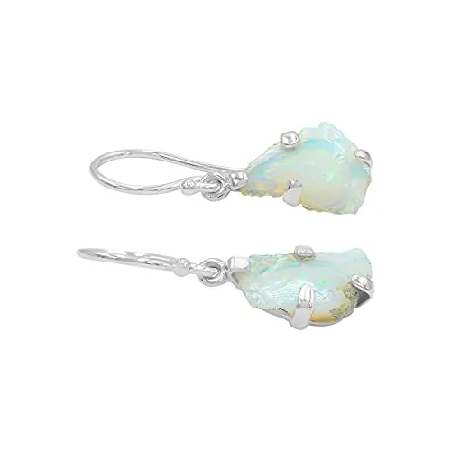 Starborn Natural Ethiopian Opal Earrings in Sterling Silver