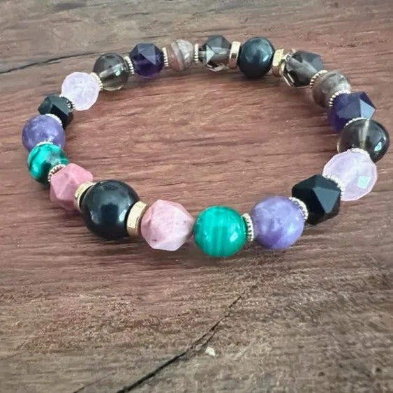 Strength and Encouragement: Women's Multi Gemstone Powerful Cancer Healing Bracelet