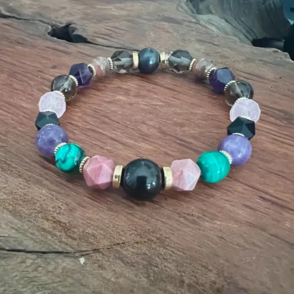 Strength and Encouragement: Women's Multi Gemstone Powerful Cancer Healing Bracelet