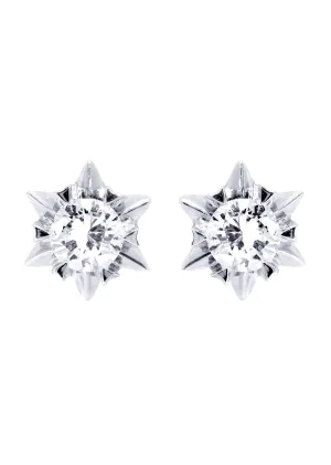 Stud Diamond Earrings For Men | 14K White Gold | 0.44 Carats