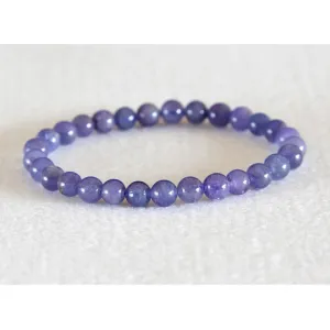 Tanzanite Bracelet, Natural Tanzanite Jewelry, 6mm Tanzanite Jewelry, Beaded Bracelet, Beads Bracelet, Gemstone December Birthstone Mala