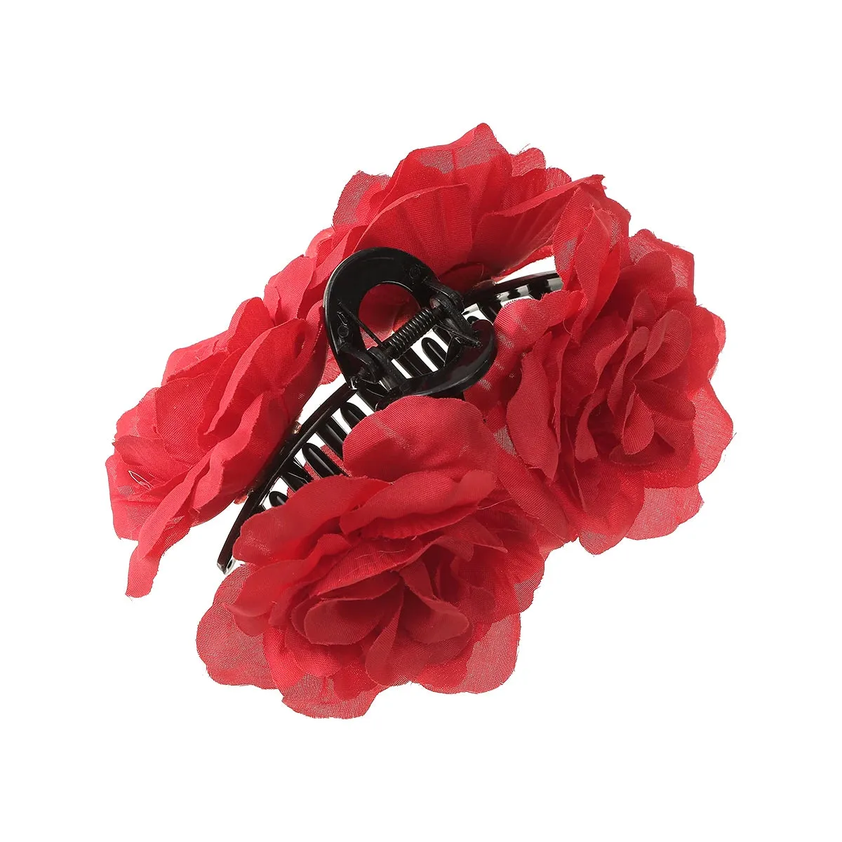 TAVIMART  -  Simulated Double Flower Hair Claws Rose Hair Clip Women Wedding Holiday Hair Crab Fashion Ponytail Hairpin Hair Accessories