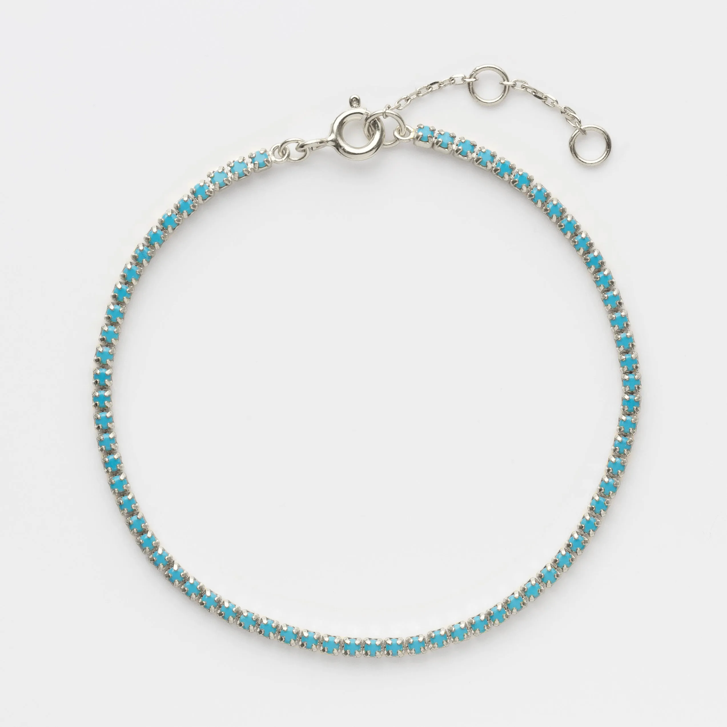 Turquoise Gemstone Tennis Bracelet