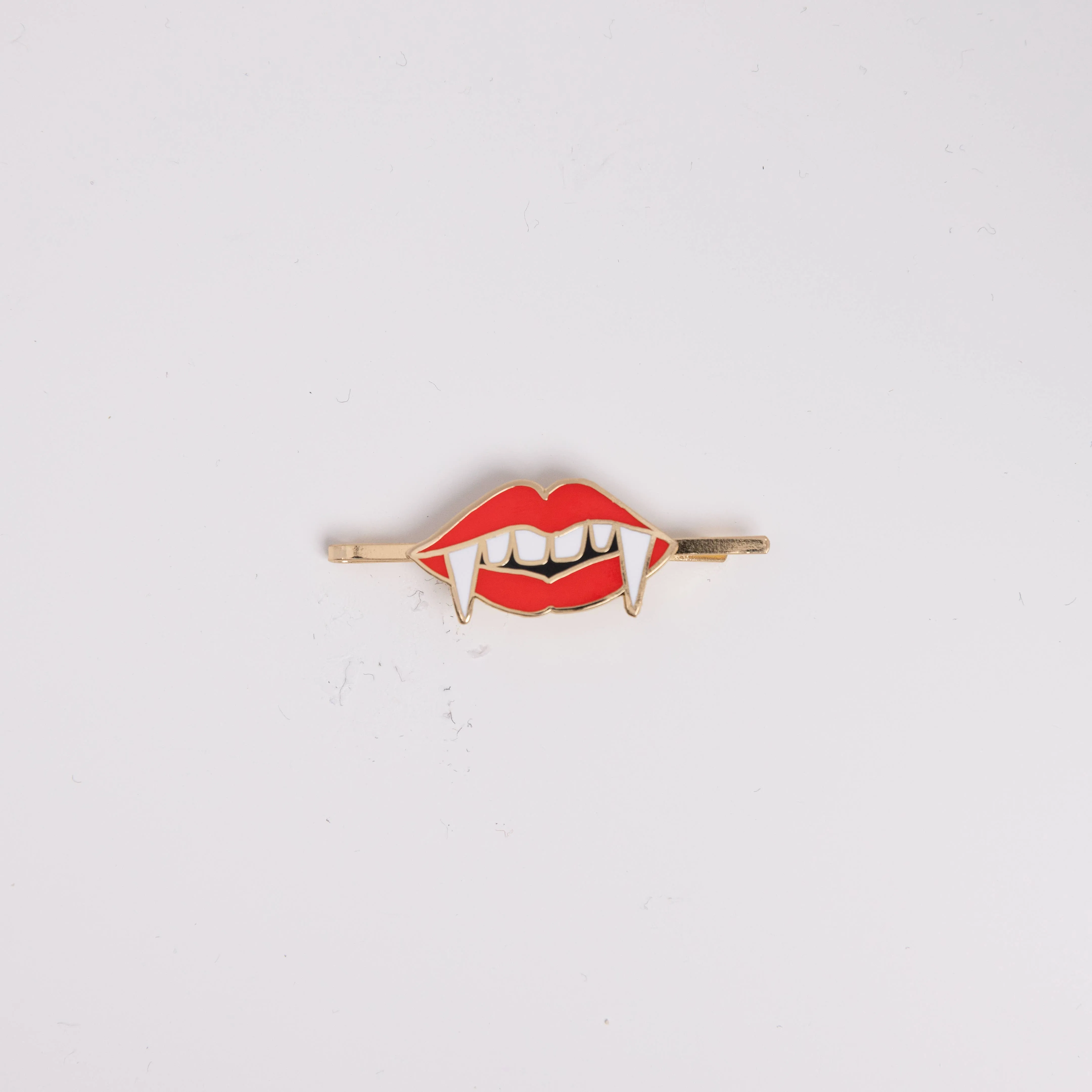 Vampire Lips Hairpin - Goth Halloween Spooky Enamel Jewelry