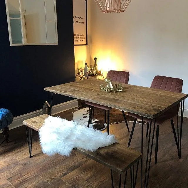 VERA: Reclaimed Hairpin Dining Table