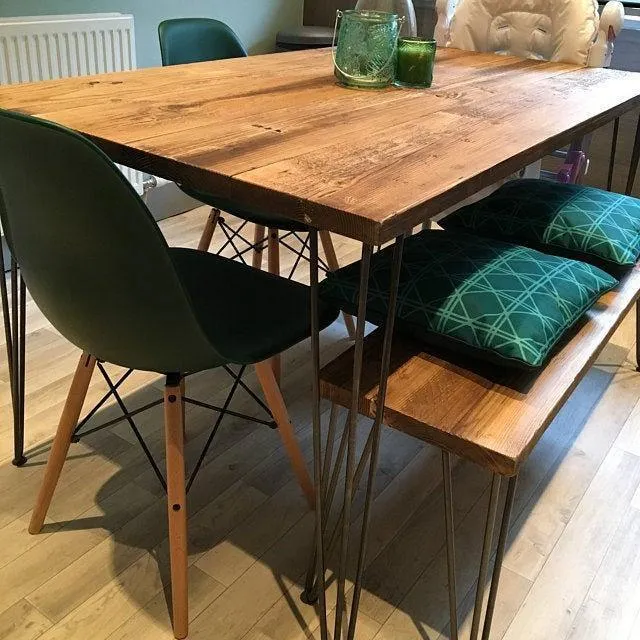 VERA: Reclaimed Hairpin Dining Table