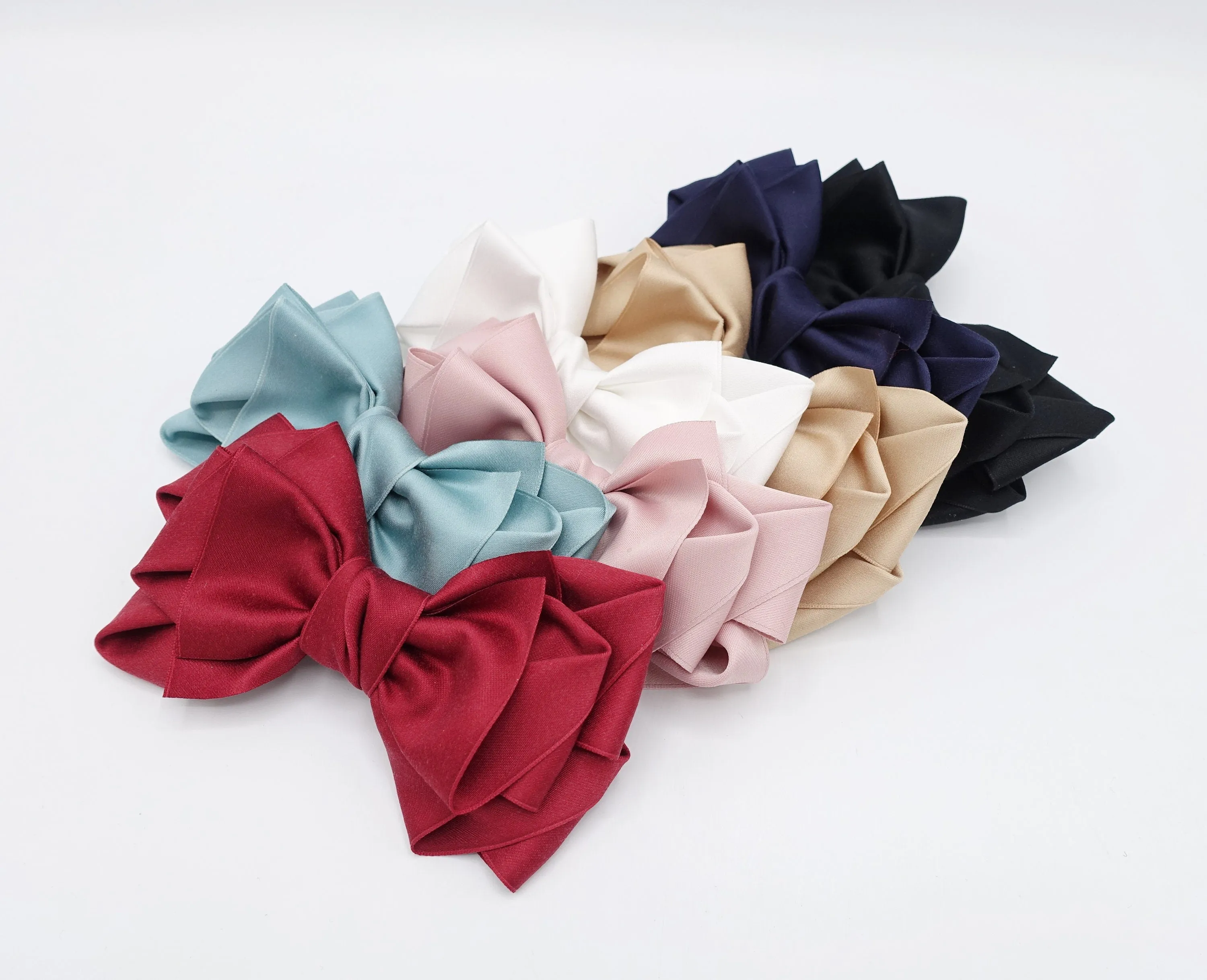 VeryShine folded and layered hair bow normal size hair accessory for women