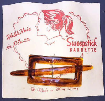 Vintage 1950s "SWEEPSTICK" BARRETTE Choice of 4 Colours