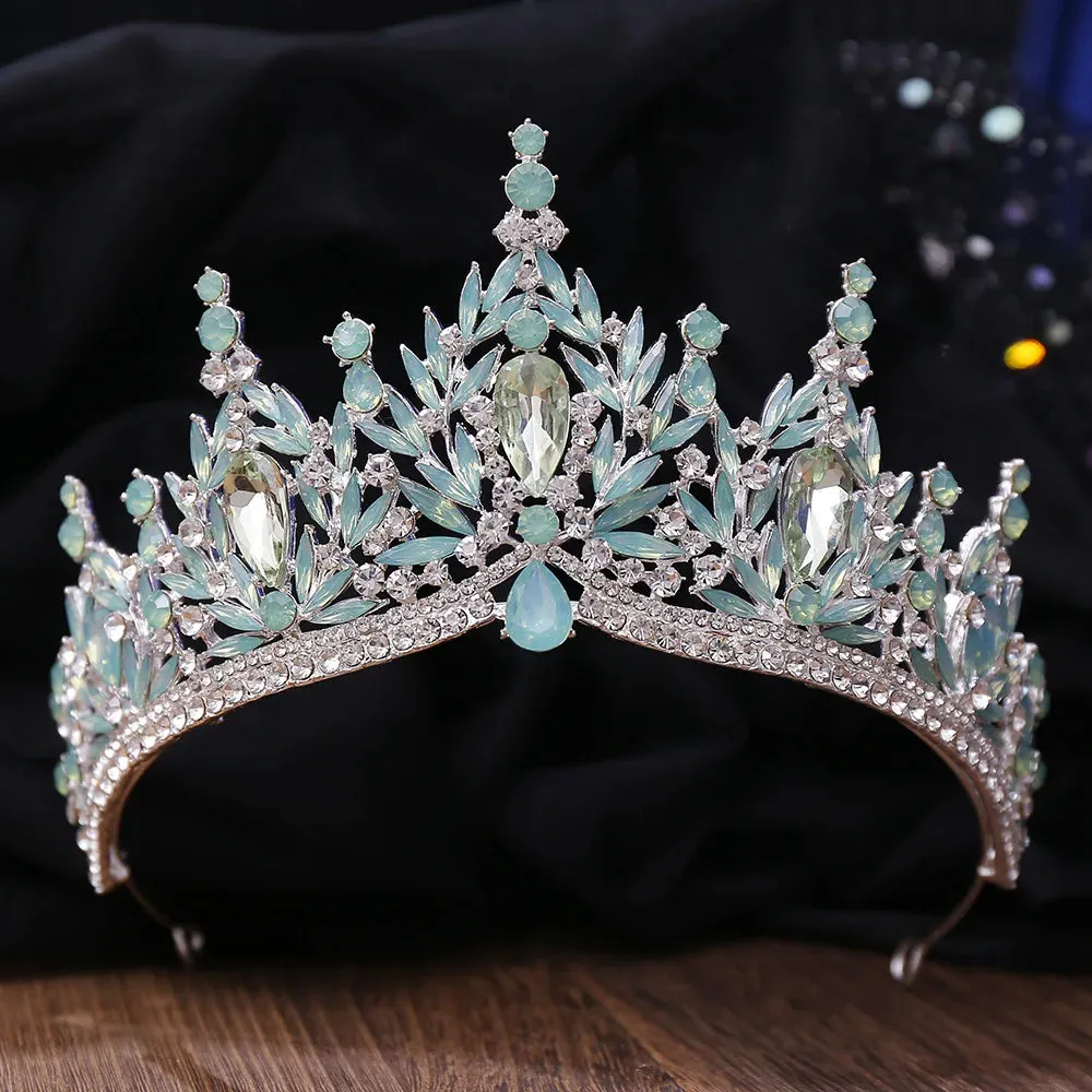 Vintage Luxury Crystal Tiara Wedding Party Crown Hair Accessories