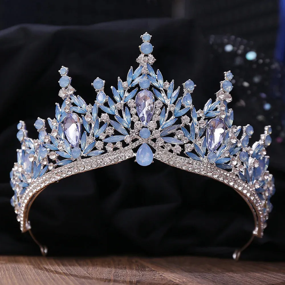 Vintage Luxury Crystal Tiara Wedding Party Crown Hair Accessories