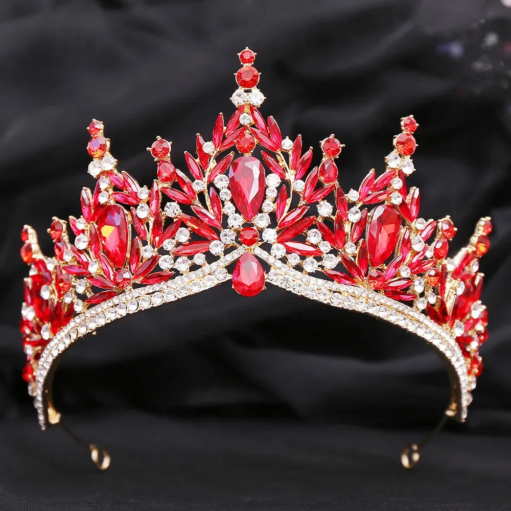 Vintage Luxury Crystal Tiara Wedding Party Crown Hair Accessories