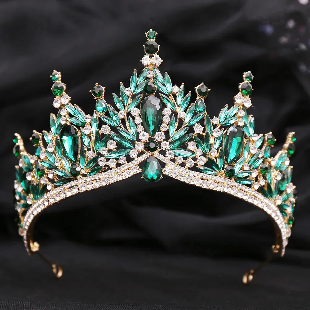 Vintage Luxury Crystal Tiara Wedding Party Crown Hair Accessories