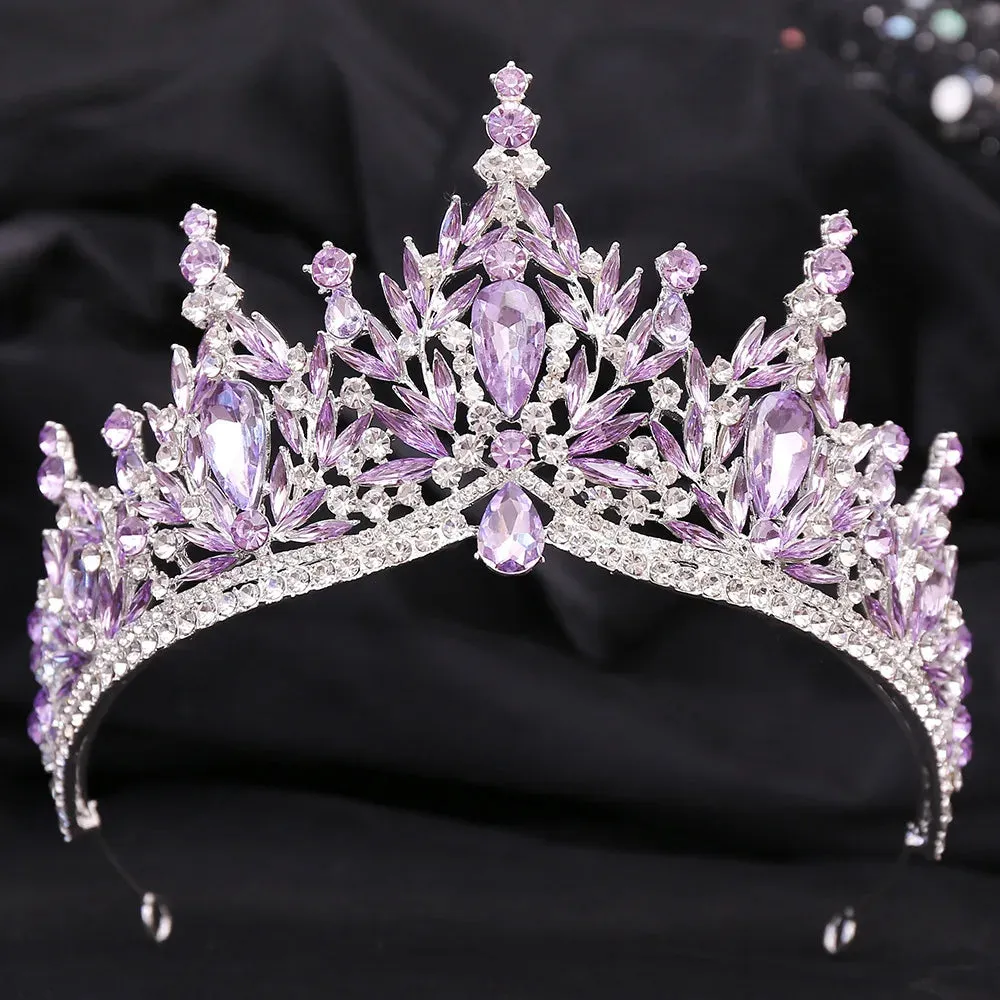 Vintage Luxury Crystal Tiara Wedding Party Crown Hair Accessories