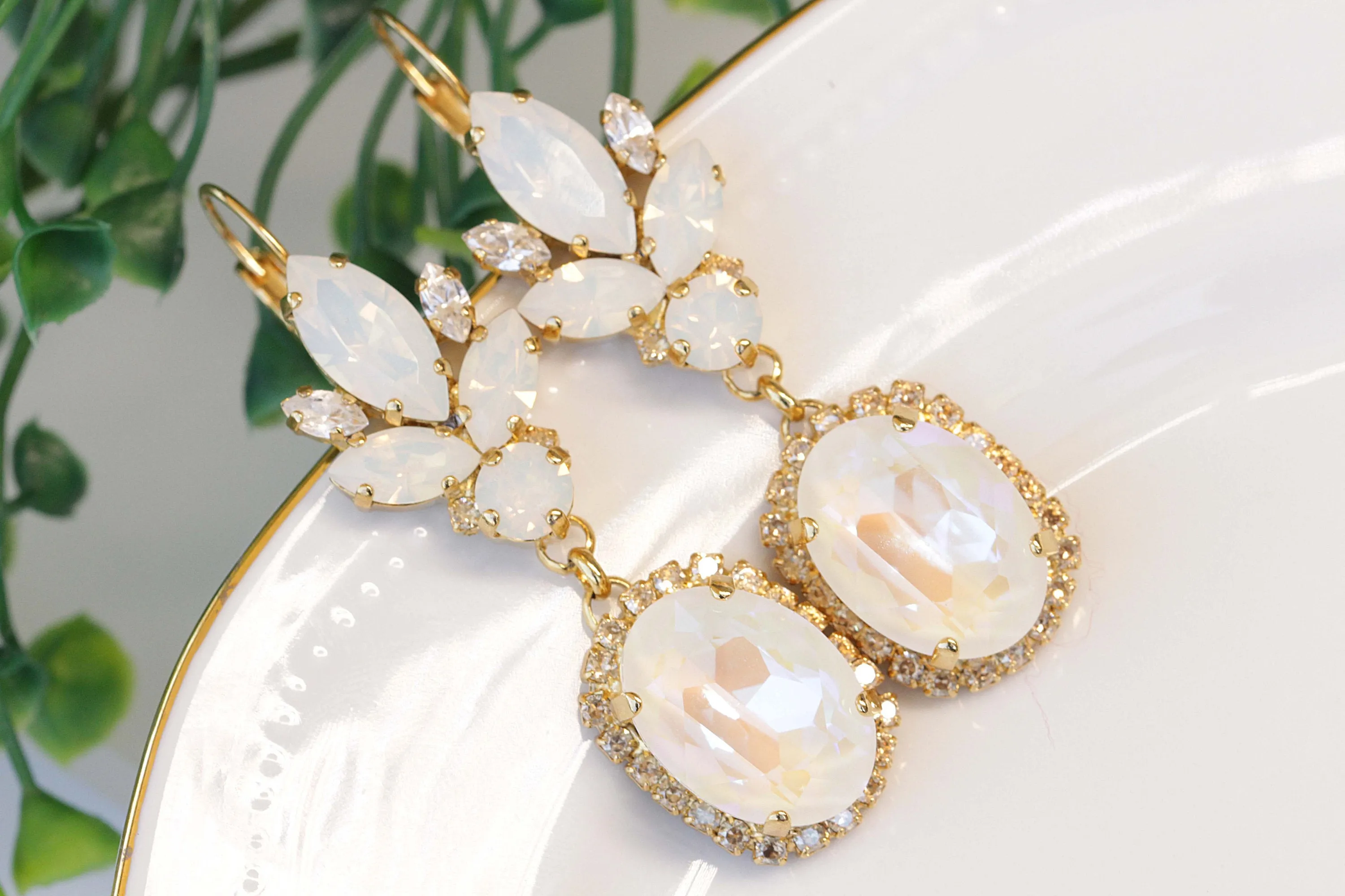 WHITE OPAL BRIDAL Earrings